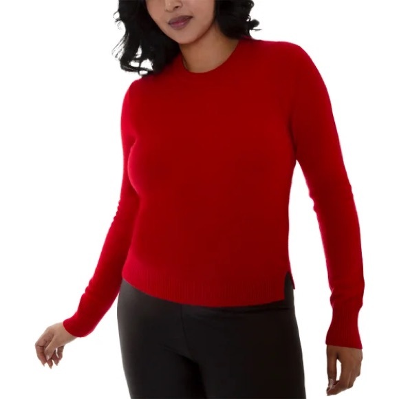 Mario Serrani Sweaters - Mario Serrani Red Cashmere Crew Neck Sweater – Size S – 100% Cashmere – NWT